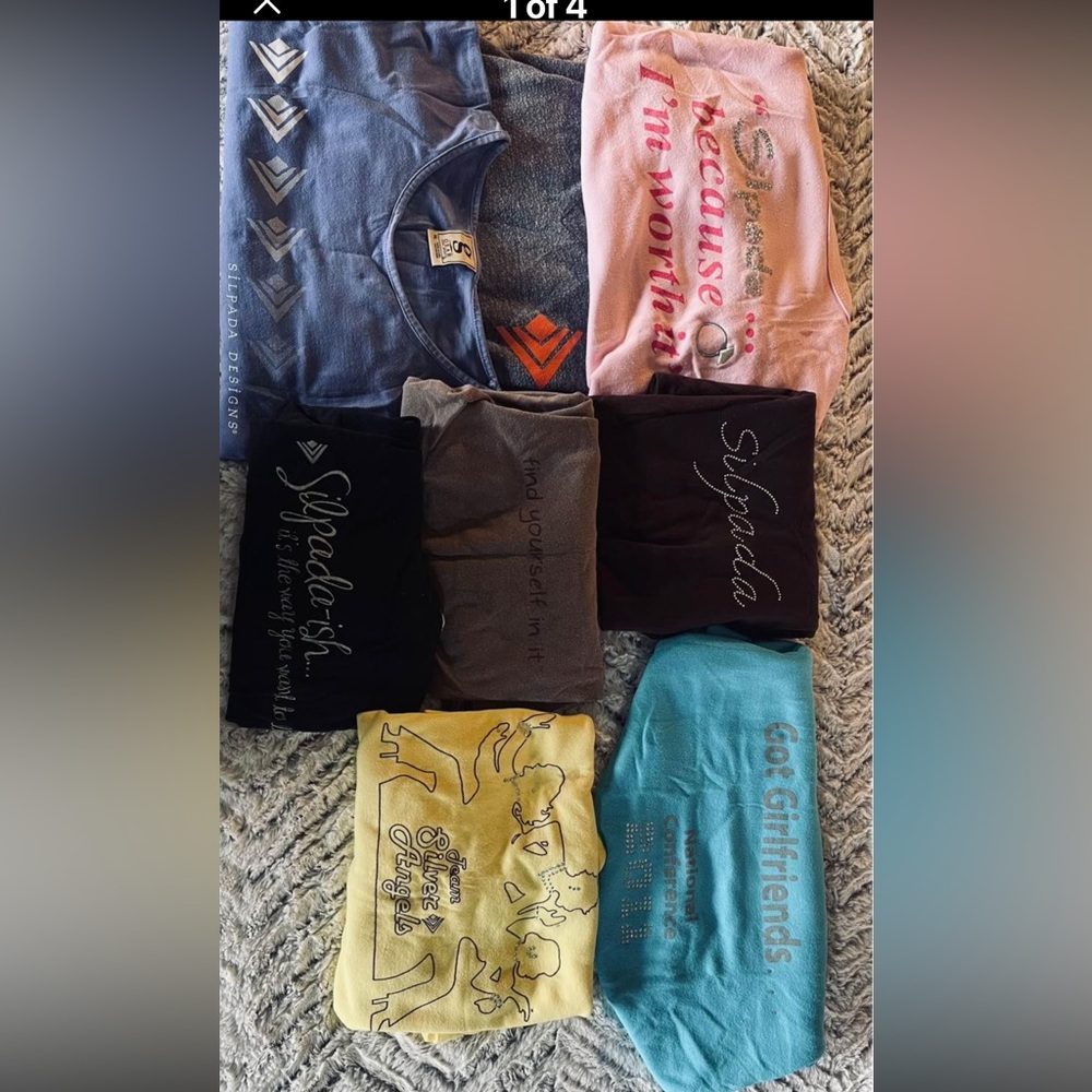 8  Silpada tees from Conferences.  xl to 2 xl. Home is pet and smoke free